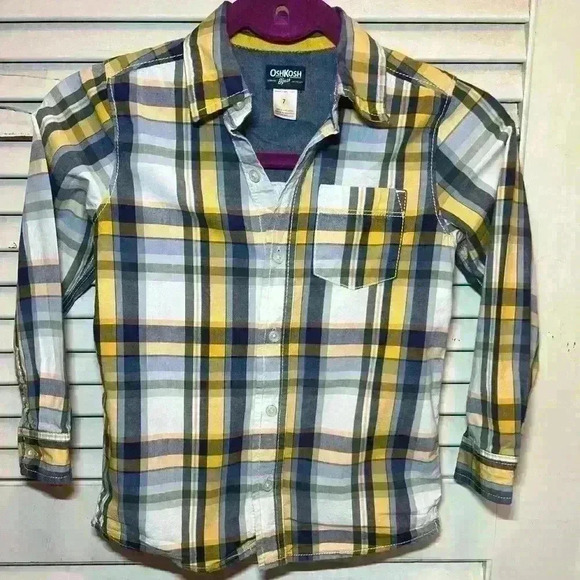 Oshkosh B’Gosh Button Down Shirt Boys Size 7 A0044 - Picture 1 of 4